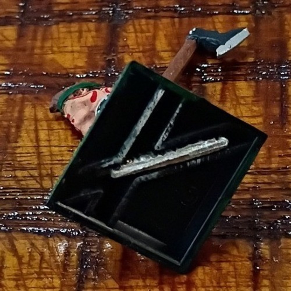 Vintage Warhammer Fantasy Metal Chaos Marauder Norse Berserker Miniature Painted - Picture 3 of 3